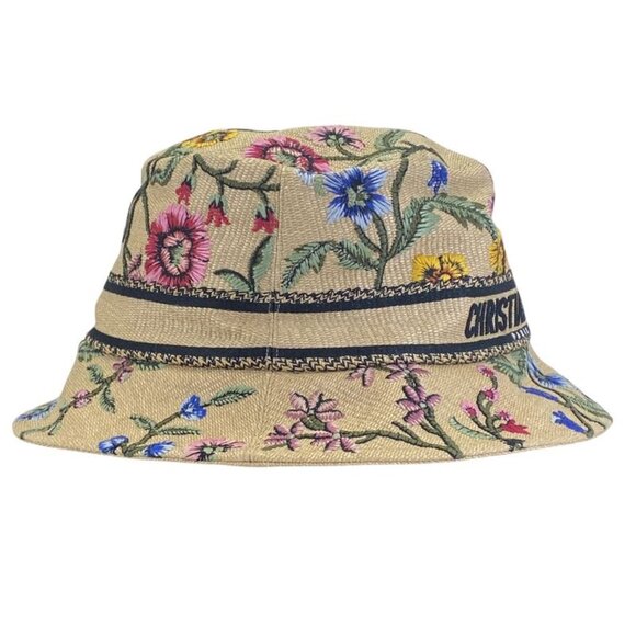 Dior D-bobby Bucket Hat Bob Hat Flower Beige Multicolor main image 4